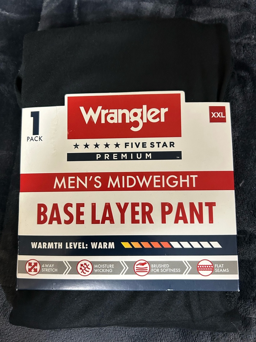 Wrangler Men's Brushed Performance Base Layer Pant, 1 Pack